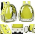 thumbnail image 3 of Pet Carrier Transparent Backpack Dogs & Cats Outdoor Carry Bag Breathable Capsule Design 180 Degree Sighting for Pets - Yellow, 3 of 5
