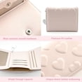 thumbnail image 3 of KAWELL Womens Wallet Cute Small Trifold Slim Leather Wallet with Heart chain Coin Purse ID Window Card Holder for Girls Ladies, 3 of 6
