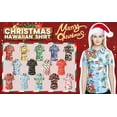 thumbnail image 3 of SSLR Women Santa Claus Ugly Hawaiian Christmas Shirts Tropical Aloha Beach Shirt Button Down Shirts, 3 of 8