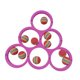 thumbnail image 4 of Juego de lanzamiento de pelota para piscina con puntuación para niños y adultos, flotador de espuma para deportes acuáticos, fiestas, diversión Rosa roja, 4 of 10
