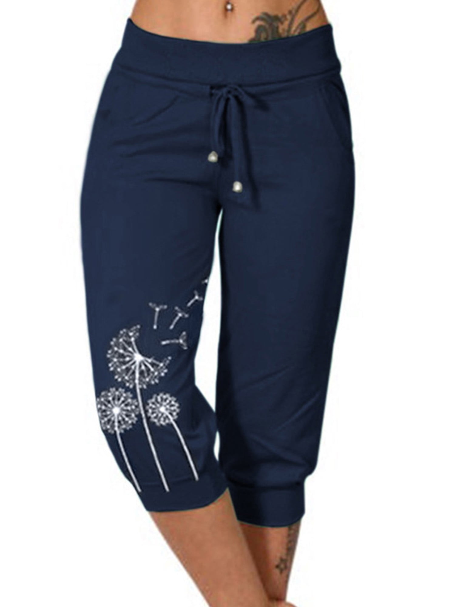 Capri Workout Pants With Drawstring