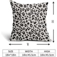 thumbnail image 5 of Leopard Pillow Covers 20x20 Inch Black and White Cheetah Animal Print Decorative Case Linen Square Cushion for Home Sofa Couch Bedroom Livingroom Patio (Pack of 2), 5 of 6