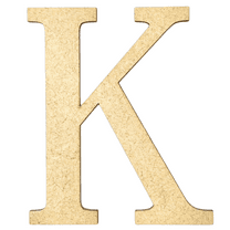Krafty Supply 18" Tall Greek Wood Letter KAPPA | 1/4" Thick | Greek Alphabet | MDF Letters
