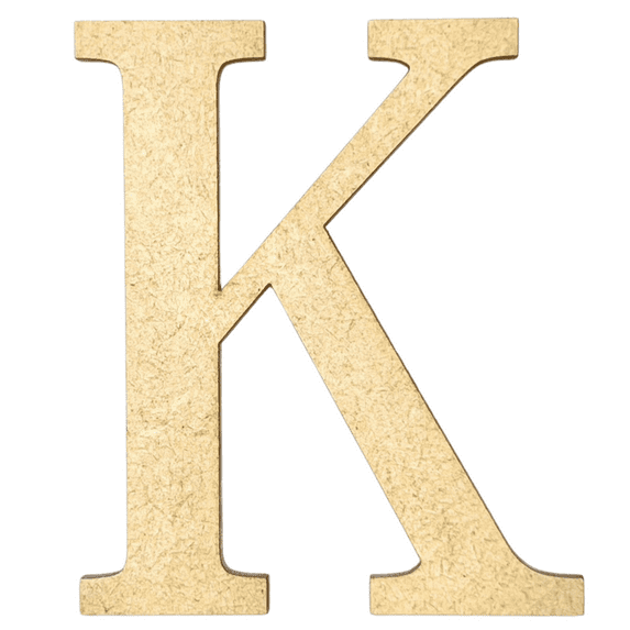 Krafty Supply 14" Tall Greek Wood Letter KAPPA | 1/4" Thick | Greek Alphabet | MDF Letters