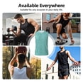 thumbnail image 5 of Kdxio Teal Green Glitter for Men's Muscle T-shirt,Sleeveless for Workout Running Athletic Gym Lounge Casual, 5 of 5