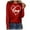 A013--Red, variant on Ichuanyi Womens Sweatshirts Winter Fall Women Plus Size Tie-Dye Printed Gradient Pullover Long Sleeve Sweatshirt Top