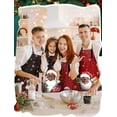 thumbnail image 4 of 6 Pcs Christmas Aprons with Pockets Adjustable Xmas Kitchen Aprons Waterproof for Cooking Women Men(Black and Red,Santa), 4 of 7