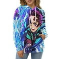 thumbnail image 4 of Demon Slayer Unisex Sweatshirts Loose Pullover Sweater Hooded Hoodie 3D Printing Jacket Winter Fall Clothes 6XL, 4 of 7