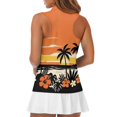 thumbnail image 5 of HUIACONG Tropical Palm Tree Durable Women Sleeveless Golf Half Zip Vest, Quick Dry Workout Tank Tops Casual Fashion for Running Tennis Outdoor, 5 of 7