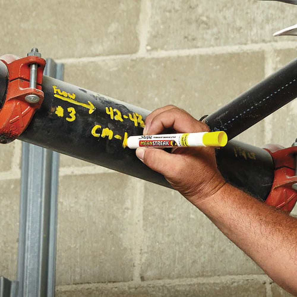 "Mean Streak Marking Stick, Broad Bullet Tip, Yellow | Bundle of 2 Each"