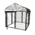 thumbnail image 2 of ALEKO Dog Kennel 5 x 5 x 3 ft Chain Link Pet Exercise Play Pen Fence with Roof, 2 of 10