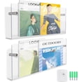thumbnail image 1 of 2 Pack Clear Acrylic Magazine Holder, Wall Mount Hanging Bookshelf Literature Storage Rack, Brochure File Display Shelf for Waiting Room, Living Room,Bedroom, Corridor passage, Office, Home, 1 of 6