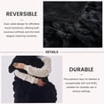 thumbnail image 5 of GHOUSE Fuzzy Faux Fur Blanket Fluffy Throw Blanket 50x60 Inches Furry Soft Black Blanket for Couch Chair Bed, 5 of 8