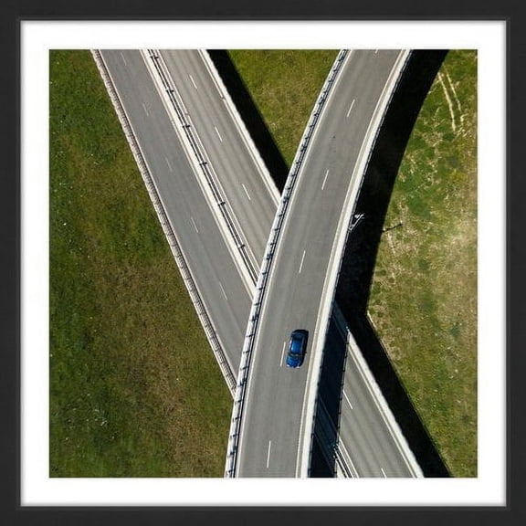 Marmont Hill "Criss Cross" by Karolis Janulis Framed Painting Print