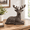 Lying Deer, variant on Heavy Duty Cast Iron Standing Deer Statue Rustic Brown Figurine