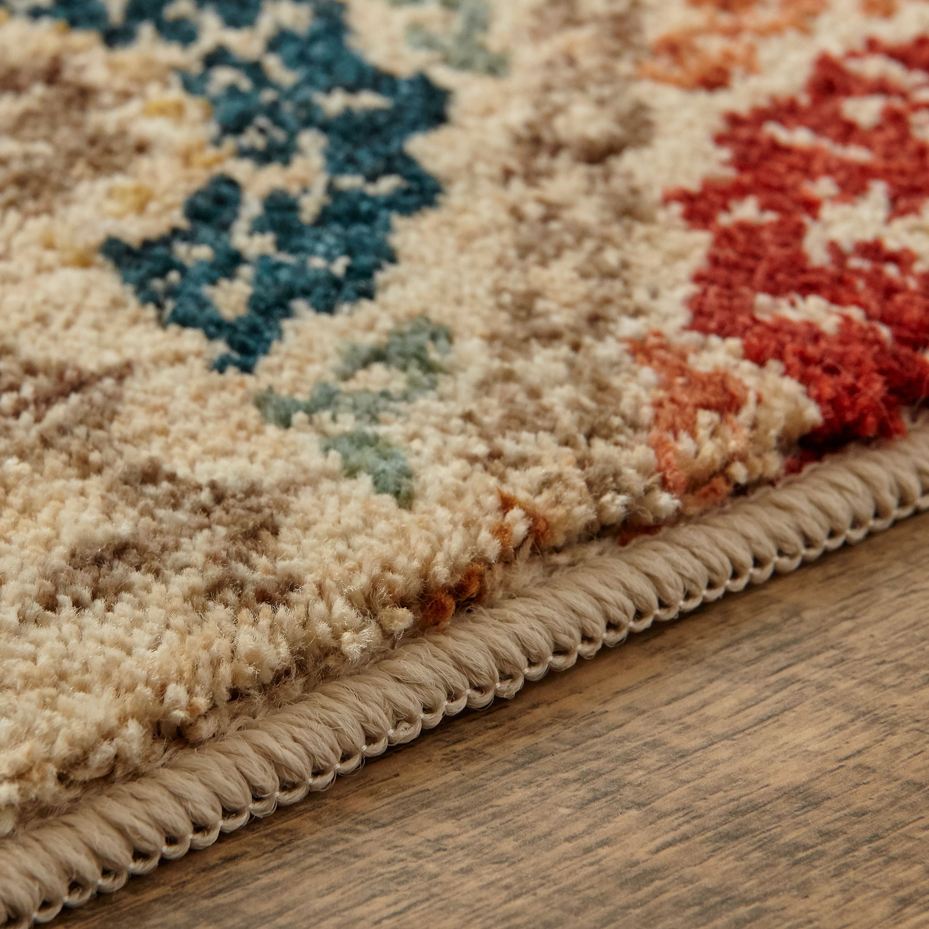 Mohawk Home Lifeguard Floral Medallion Accent Rug