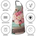 thumbnail image 5 of Pofeuu Vintage Typewriter Floral Print Waterproof Apron with Pockets Adjustable Cooking Aprons Kitchen Bib for Baking Household Cleaning, 5 of 8