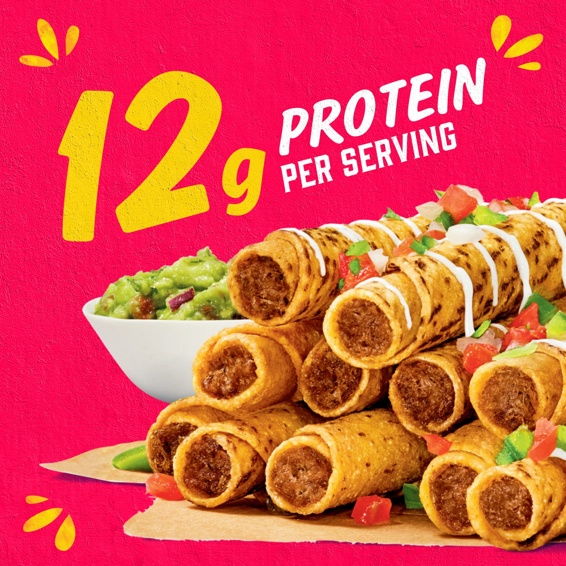 Delimex Beef Taquitos Frozen Snacks, 50 Count Box