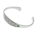 thumbnail image 3 of Stainless Steel Celtic Knot Eternity Cuff Bracelet - Irish Love Symbol Jewelry, 3 of 5