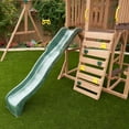 KidKraft Lawnmeadow Wooden Outdoor Swing Set with Slide and Monkey Bars
