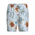 thumbnail image 4 of Wukai Sea Turtle Men’s Short Pajama Pants With Pockets Soft Sleep Pj Shorts for Men-Medium, 4 of 6
