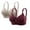 Wine, variant on Feancey Everyday Bra for Women 2 Pack Plus Size Wireless Bras Seamless Full Coverage Push Up Brassiere Solid Color Casual Sports Bras Wine M