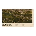 thumbnail image 2 of Historic Panoramic View - Stamford Connecticut - Burleigh 1883 - Vintage Wall Art, 2 of 4