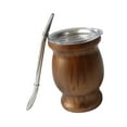 thumbnail image 3 of Kit de copa de yerba pareja mata calabaza anti -escalando taza de café taza de dos paredes de taza de té para dormitorio de dormitorios en el Marrón, 3 of 8