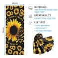 thumbnail image 2 of Black Butterfly Sunflower Pattern Hot Yoga Mat Towel Non Slip for Hot Yoga - Quick-Drying Yoga Mat Cover with 4 Corner Pockets with Travel Bag - Hot Yoga Towel Non Slip 74"x26", 2 of 6