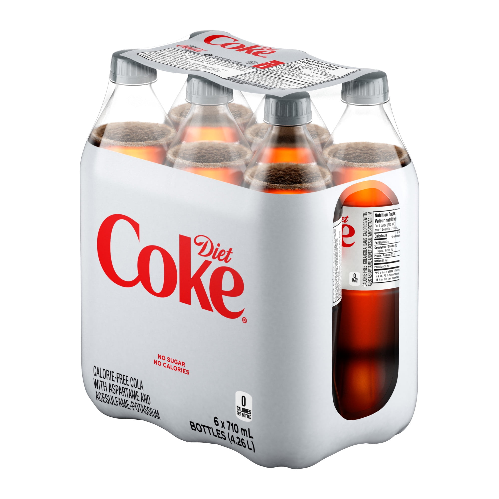 Coke Diète Bouteilles, 710 mL, 6 Pack 6 x 710 mL