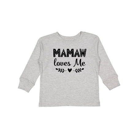 

Inktastic Mamaw Loves Me Grandchild Girls Long Sleeve Toddler T-Shirt