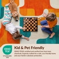 thumbnail image 4 of Design&I 8'x10' Washable Area Rug Orange Teal Funky Classroom Design Retro Abstract Swirls with Bold Curves for King Size Bedroom, Under Bed, Sleek Flatweave Pet Friendly, 4 of 7