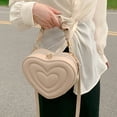 thumbnail image 2 of Faraee Womens Cute Heart Shape Crossbody Shoulder Bag Leather Zip Top Handle Satchel Fashion Small Handbags Purse, 2 of 7