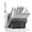 Sliver&White, variant on Klaus Meyer 19-Piece Knife Set, High Carbon German Stainless Steel (Stahl), Full-Tang Handles, Kitchen Knife Block Set with Sharpener-Black