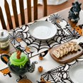 thumbnail image 3 of Juego de 4 manteles individuales con diseño de telaraña, manteles individuales de Halloween para decoración de comedor, 3 of 5
