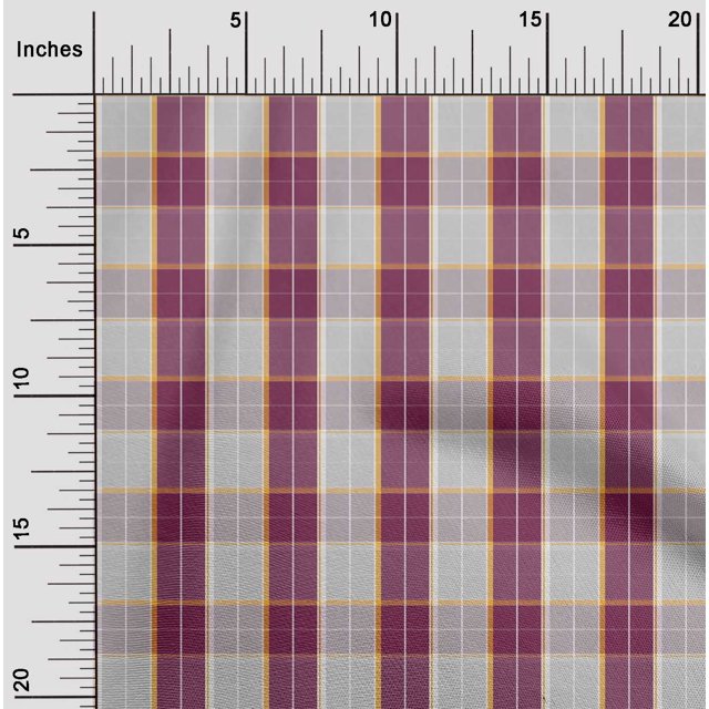 oneOone Tissu Polyester Lycra Madras Décor Tissu Imprimé BTY 56 Pouces de Large