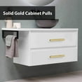 thumbnail image 4 of Goldenwarm 10 Pack Brushed Brass Round Pulls 3-3/4in Kitchen Cabinet Hardware Gold Drawer Handles, 4 of 7