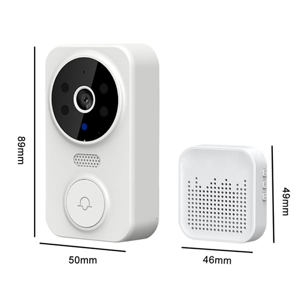 Timbre de video inteligente Timbre de puerta de seguridad con visión nocturna infrarroja (WiFi) Likrtyny Para estrenar
