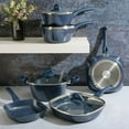 thumbnail image 5 of Soho Lounge Diamond 10 Piece Ceramic Nonstick Aluminum Cookware Set in Blue, 5 of 5