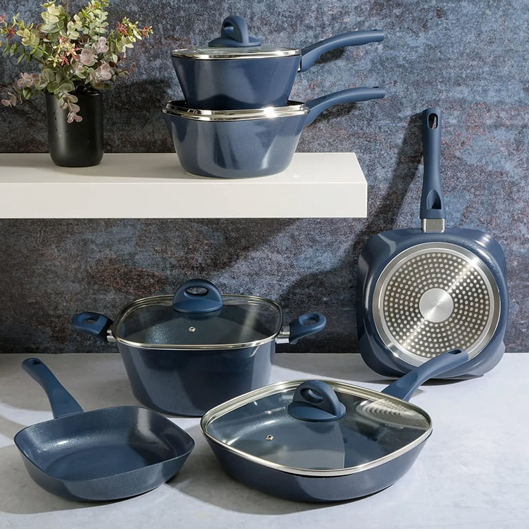 Soho Lounge Diamond 10 Piece Ceramic Nonstick Aluminum Cookware