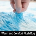 thumbnail image 4 of Junovo Luxury Velvet Shag Area Rug Modern Indoor Fluffy Rugs, Extra Comfy and Soft Carpet For Bedroom Living Room Kids Room,4'x6',Blue, 4 of 7