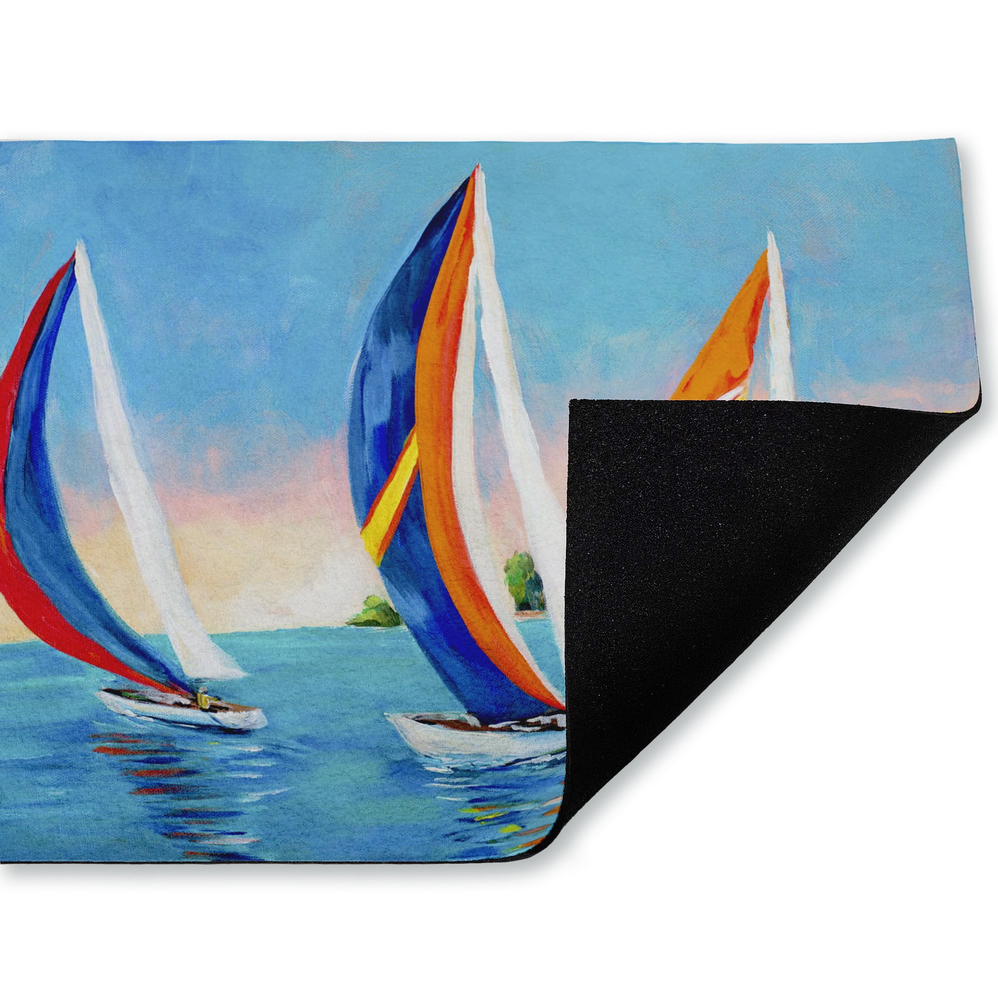 Stupell Industries Morning Sails on Sea Printed Outdoor Door Floor Mat, design by Julie DeRice