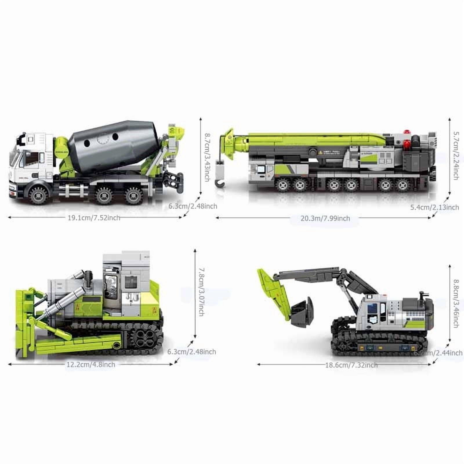 Engineering Vehicle Assemblage Building Blocks Kits MOC Excavator Mixer Truck Model Bricks DIY Educational Toys Boys Gifts