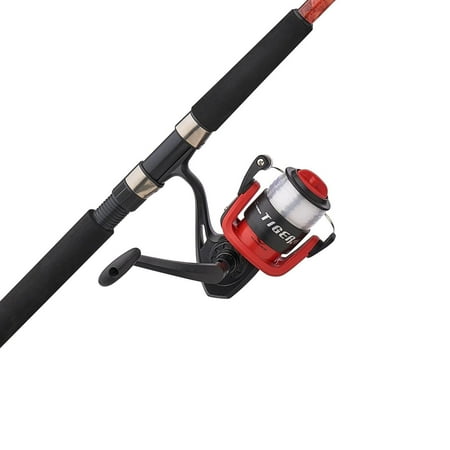 Shakespeare Tiger Catfish Mossy Oak Spinning Reel and Fishing Rod Combo 9 2-Piece Rod