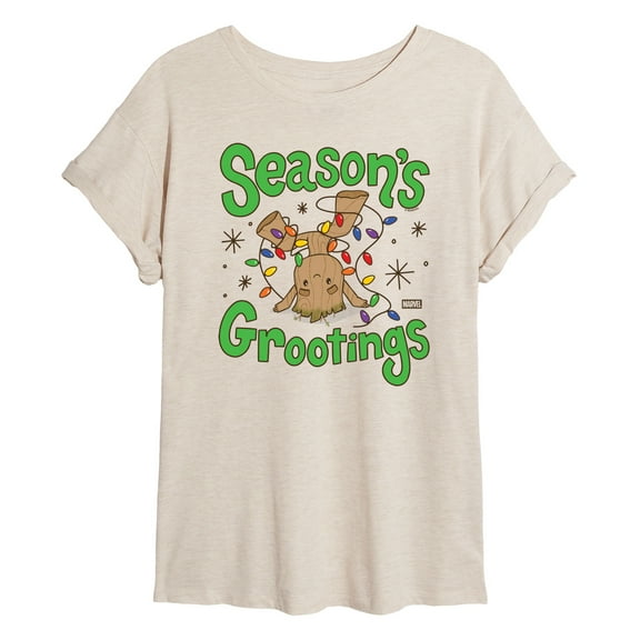 Marvel - Seasons Grootings - Women's Oversized Graphic T-Shirt