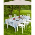 thumbnail image 4 of Fsddascl Coastal Starfish Outdoor Tablecloth - 60x84 Inch Rectangle Dining Table Cover, Blue Summer Beach Nautical Ocean Waterproof Outdoor Table Cloth with Umbrella Hole & Zipper for Picnic/Patio, 4 of 7