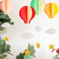thumbnail image 4 of Guardoinrt 4pack/lot Add Whimsical Charm To Event With 3D Paper Hot Air Balloons Beautiful Decorations Easy type 2, 4 of 6