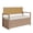 Yellow rattan + white cushion, variant on 2-Person Outdoor Storage Bench with Cushion – Waterproof PE Rattan Deck Box – Backrest & Armrests – Metal Frame for Garden, Balcony, Porch, Pool, or Yard – Yellow Rattan with White Cushion