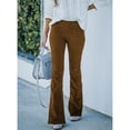 thumbnail image 3 of Pantalones Ajustados, 2 Bolsillos Pantalones Acampanados Elegantes Color Puro De Moda Para El Otoño ANGGREK No, 3 of 6