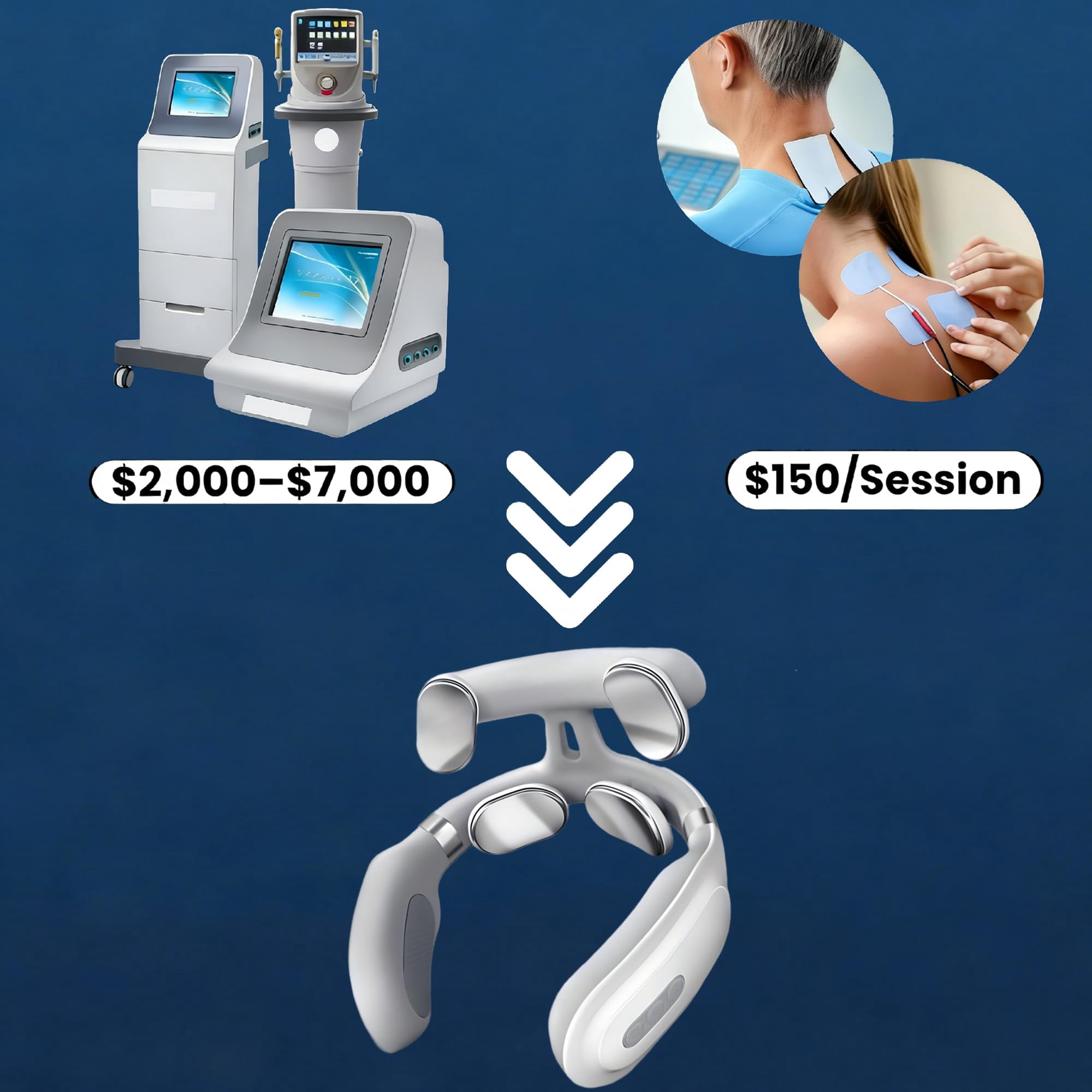 2026 Verticlear Pro Neck Device 2.0 Neck Massager Upgraded with Heat, Electric Pulse Neck Massager for Pain Relief, Wireless Neckology Intelligent Massager